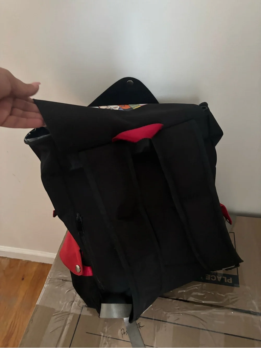 Akatsuki Themed Black & Red Anime Backpack Naruto